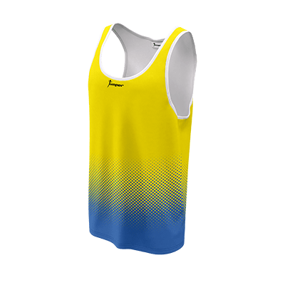 Koszulka męska do siatkówki plażowej Jumper Yellow and blue drops