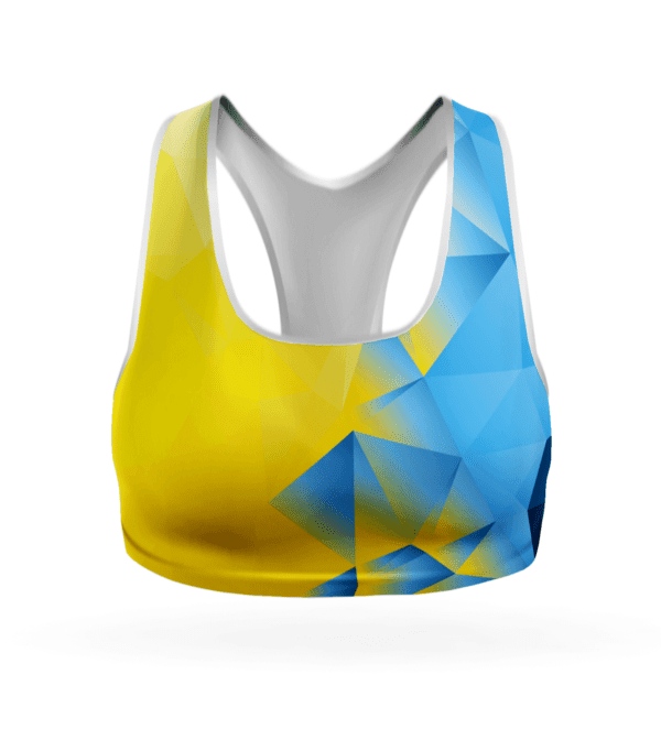 Top damski plażowy Jumper  Yellow and blue triangles